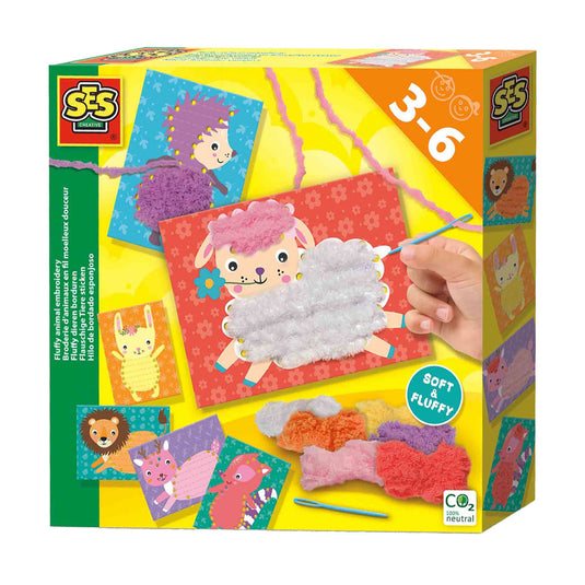 Ses creative ses fluffy dieren borduren