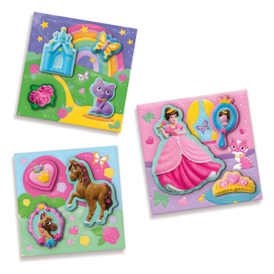 Ses creative - hobby pink - gieten en schilderen - prinsessen - met canvassen om te schilderen - knutselen meisjes - sneldrogend - vanaf 5 jaar
