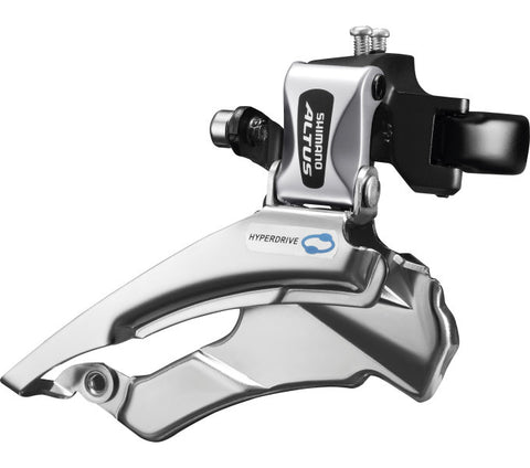 Shimano voorderailleur 3 x 7 8-speed altus fd-m313 down swing dual pull met hoge klem 42-48t (66-69°)