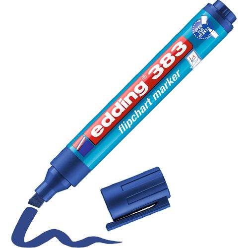 Flipchart marker edding beitelpunt blauw