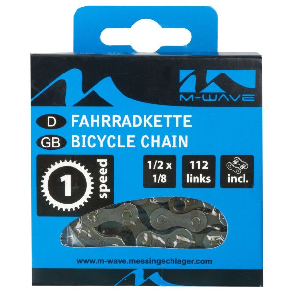 Afbeelding laden in galerijviewer, M-Wave Ketting single speed, 1 2x1 8 112L grijs bruin (hangverpakking)
