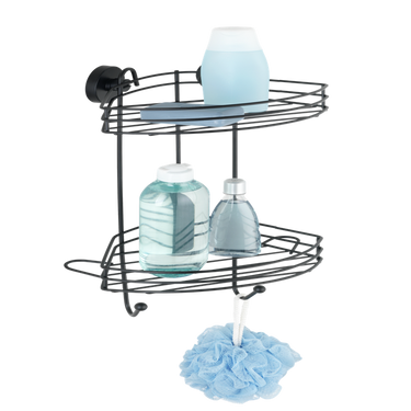 Wenko 1069607 - vacuum-loc hoekrek 2-laags zw. | 1 stuks