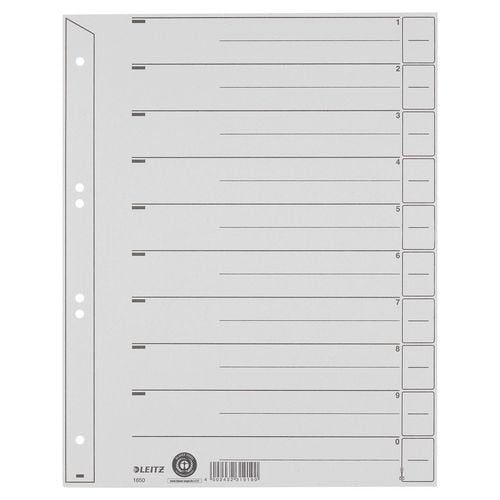 Leitz tabbladen 10 tabs grijs