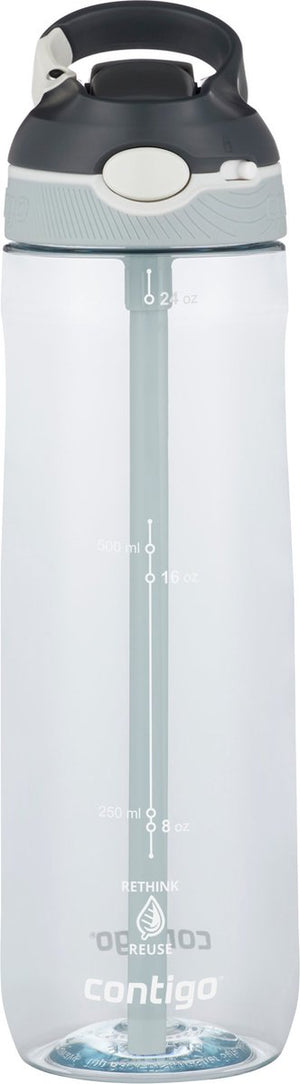 Contigo ashland autospout waterfles met rietje | grote bpa-vrije drinkfles van 720ml | sportfles | lekvrije drinkfles | ideaal voor school, de sportschool, fiets, hardlopen, wandelen | macaroon