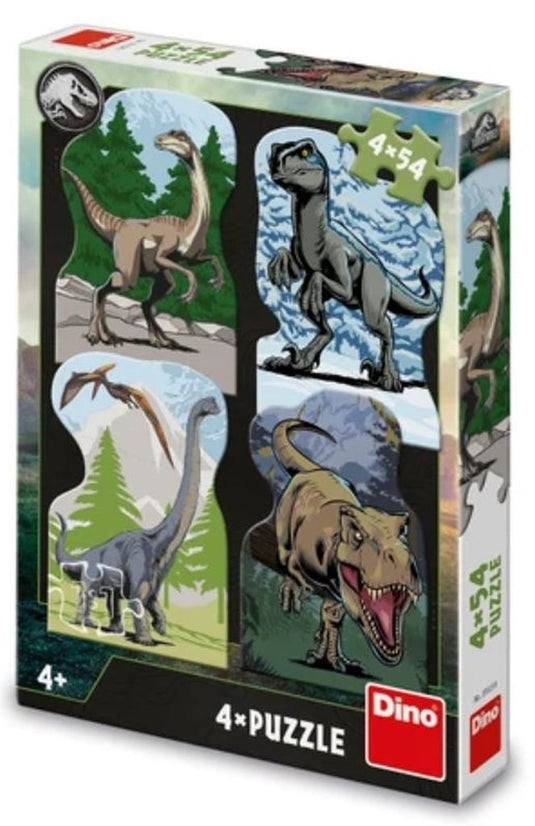 Dinotoys dinosaurus puzzel 4 x 54 stukjes van je favoriete dino