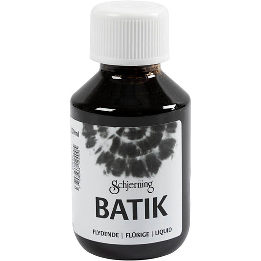 Schjerning batikverf, zwart, 100 ml 1 fles
