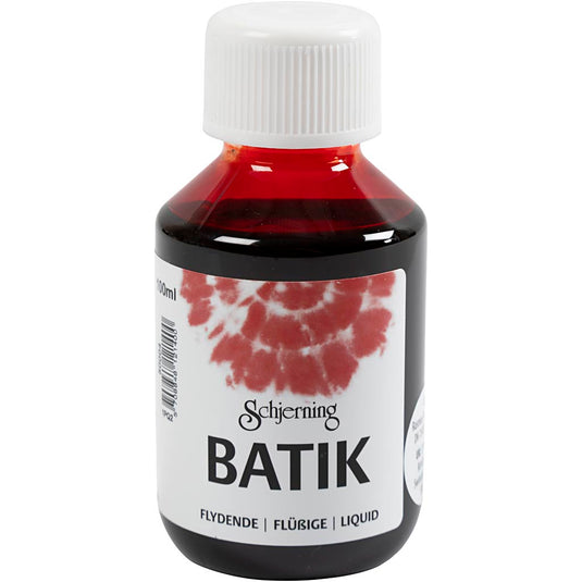 Schjerning batikverf, rood, 100 ml 1 fles