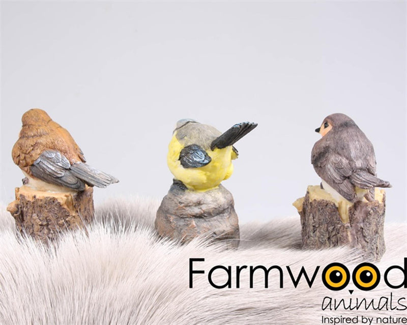 Laden Sie das Bild in Galerie -Viewer, Farmwood animals tuinbeeld vogel met muziek 9x6x10 cm
