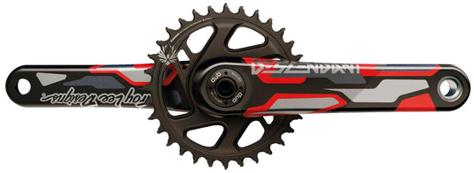 Truvativ crankstel descendant troy lee design eagle crankset truv.desc.troy lee des.eagle 165mm red