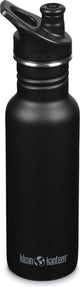 Klean kanteen classic narrow drinkfles met sportcap - 532ml - rvs - zwart