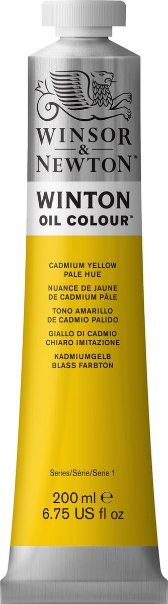 Winsor newton winton oil colours 200ml cadmium yellow pale hue