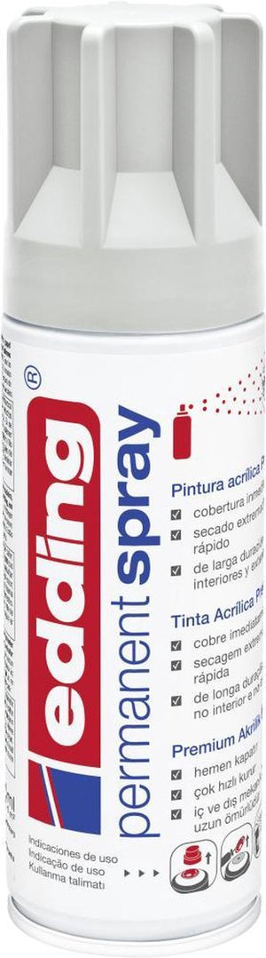 Edding 5200 permanent spray premium acrylverf lichtgrijs mat ral 7035