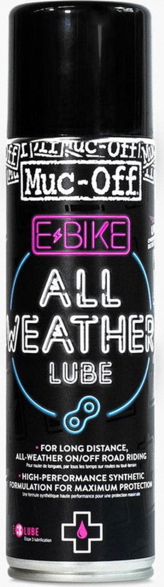 Muc-off kettingolie e-bike all weather chain lube spuitbus 250ml