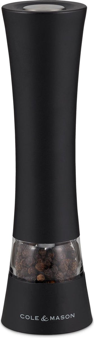 Cole mason burford elektronische pepermolen zoutmolen 18cm - acryl - abs - zwart