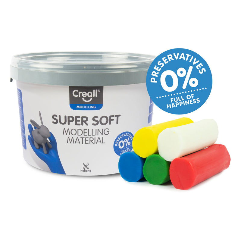 Laden Sie das Bild in Galerie -Viewer, Creall supersoft klei - 5 kleuren klei - 1750gr.
