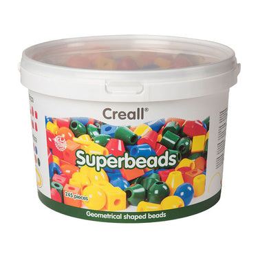 Creall superkralen 7 vormen 5 kleuren - 245st.