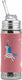 Pura rietjesfles free flow 325 ml - drinkfles - bidon - plasticvrij - vaatwasserbestendig - op 2 manieren te gebruiken - medische kwaliteit siliconen - inclusief siliconen rietje free flow, reisdop en sleeve - top is verwisselbaar - eenhoorn