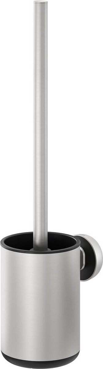 Tiger cooper - toiletborstel met houder - wc borstel met houder hangend - zonder boren - boren of lijmen - rvs geborsteld zwart