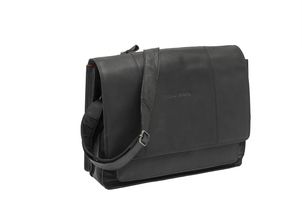 New Looxs Fellini 18L laptop leer enkele tas afneemb. zwart