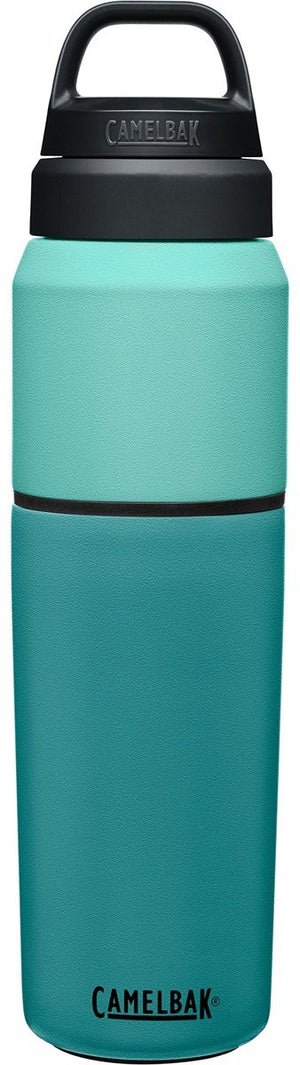 Camelbak multibev vacuum rvs - waterfles met afneembare koffie theebeker - 650 ml + 500 ml - groen groen (coastal lagoon)