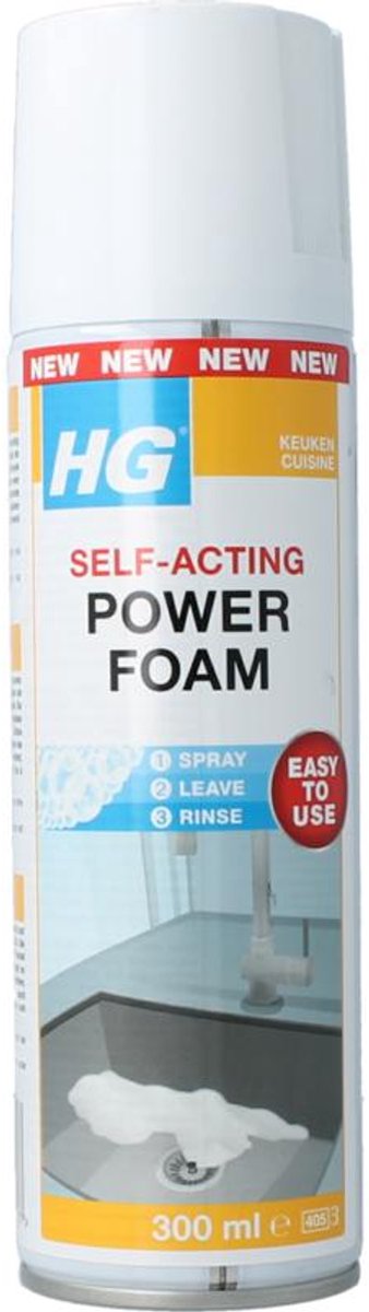 Afbeelding laden in galerijviewer, Hg - power foam keuken - vetoplossende spray - 300 ml - 1 stuk - maakt o.a. de gootsteen snel en goed schoon, effectief tegen hardnekkig vuil en vet
