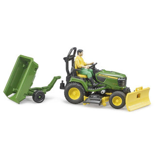 Chargez l'image dans la visionneuse de la galerie, Bruder john deere zitmaaier met aanhanger en tuinman
