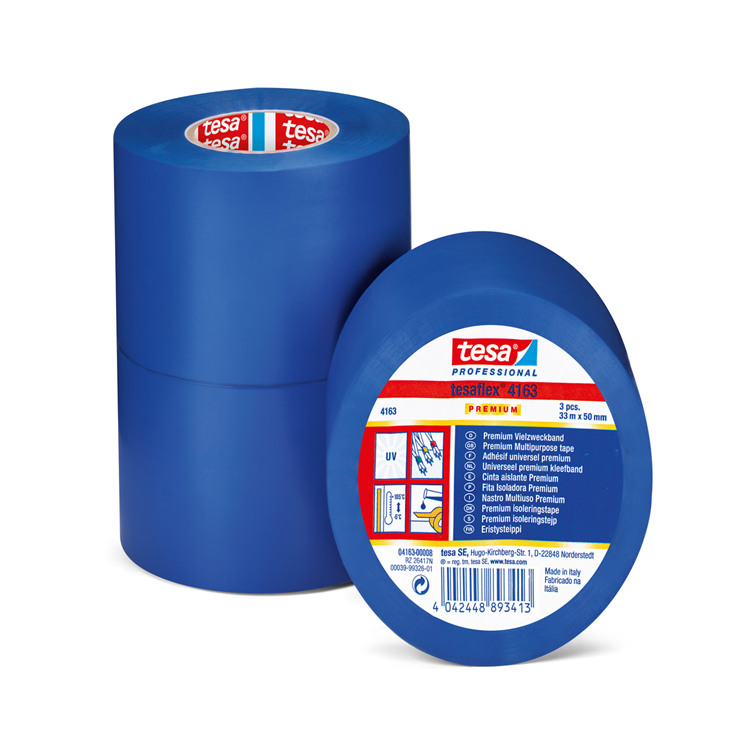 Chargez l'image dans la visionneuse de la galerie, Tesa professional 1069923 - tesaflex 4163 premium geplastificeerde pvc-tape 3 stuks | 2 stuks
