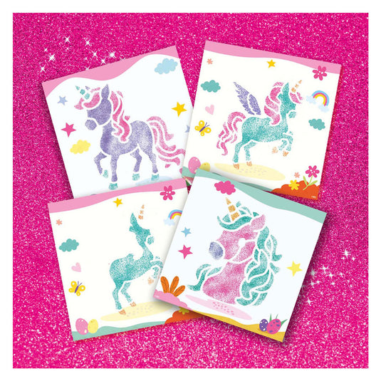 Ses creative - unicorn - blow airbrush pens - knutselen meisjes - 12 kleurkaarten - wasbaar uit kleding - vanaf 5 jaar