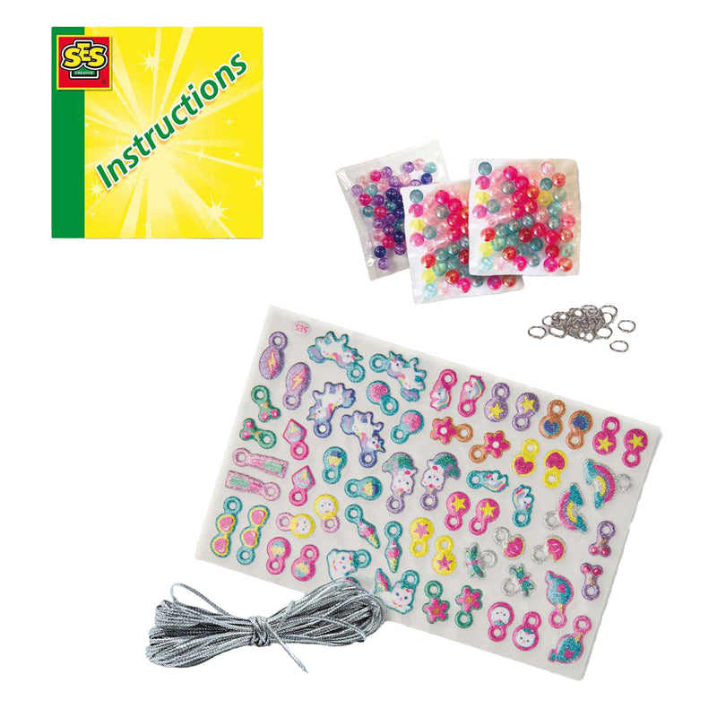 Load image into Gallery viewer, Ses puffy glitter sticker armbanden
