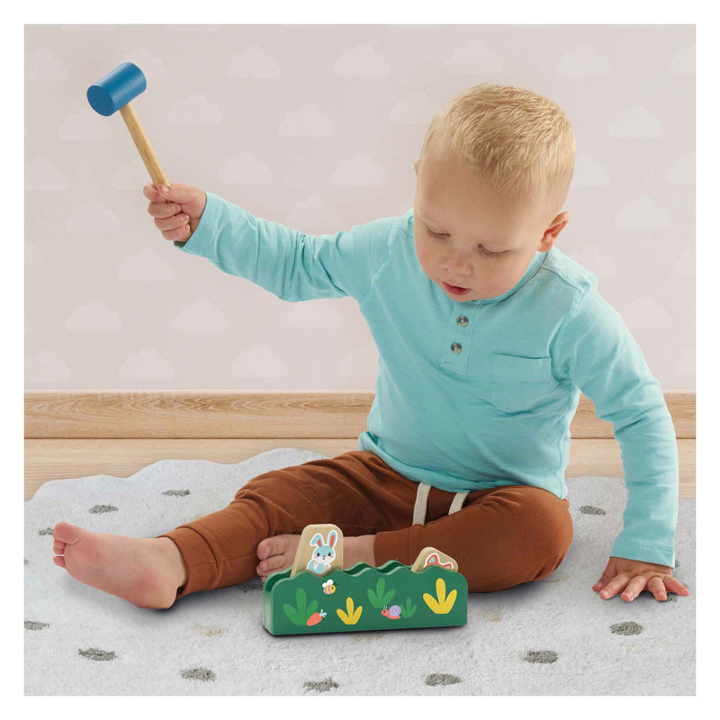 Load image into Gallery viewer, Ses houten hamerbank kiekeboe
