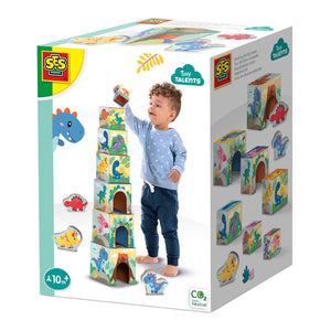 Ses creative ses stapelblokken toren met dino figuren