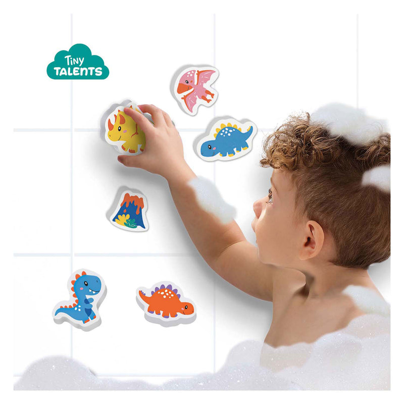ギャラリービューアに画像をロードする, Ses creative - tiny talents - bad dino’s set - foam dino’s - plakken op natte tegels - stimuleert fantasie - veilig badspeelgoed - creatief spelen - dinosaurus speelgoed
