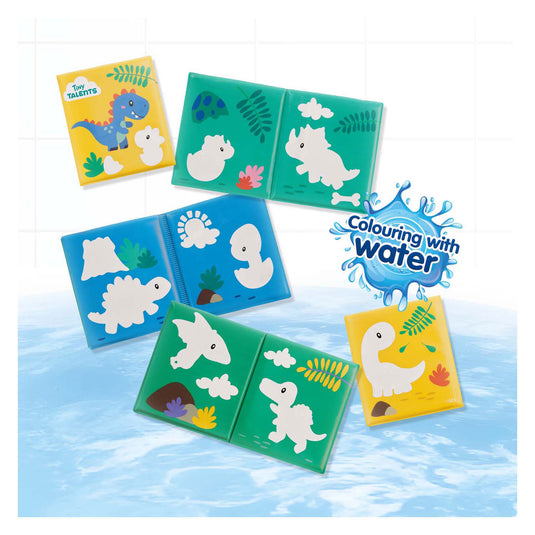 Ses badboek - kleuren met water dino's