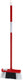 Klein toys kinderbezem - 18x4,5x61 cm - hoogwaardig zwart en wit kunststof borstelharen - rood