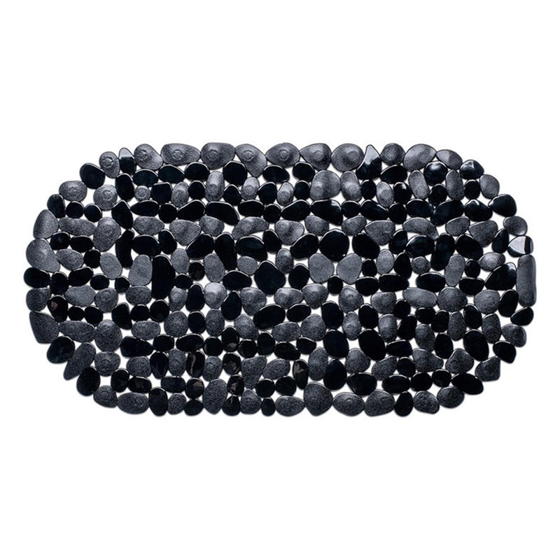 Load image into Gallery viewer, Wicotex badmat antislip stones 68x35cm zwart
