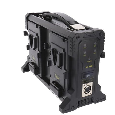 Rolux acculader rl-4ks voor 4 x v-mount accu