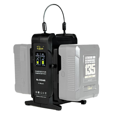 Rolux dubbele snellader rl-ch240s voor v-mount accu