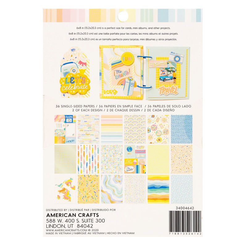 Load image into Gallery viewer, American crafts • paper pad buenos días 15,2x20,3cm gold foil
