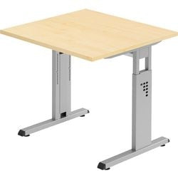 Desk straight maple c-leg height adjustable 800x800x680-760mm