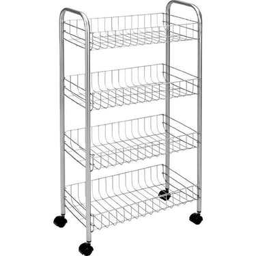 Metaltex voorraadwagen pisa 4 manden 41x23x84cm grijs