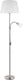 Eglo conesa vloerlamp - e27 e14 - 170 cm - grijs wit