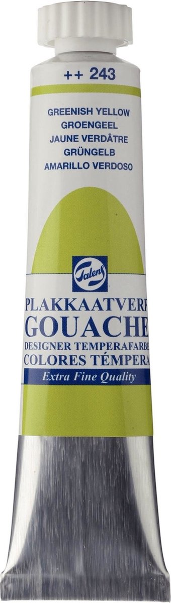 Talens plakkaatverf - 243 groengeel - gouache extra fine - - 20 ml