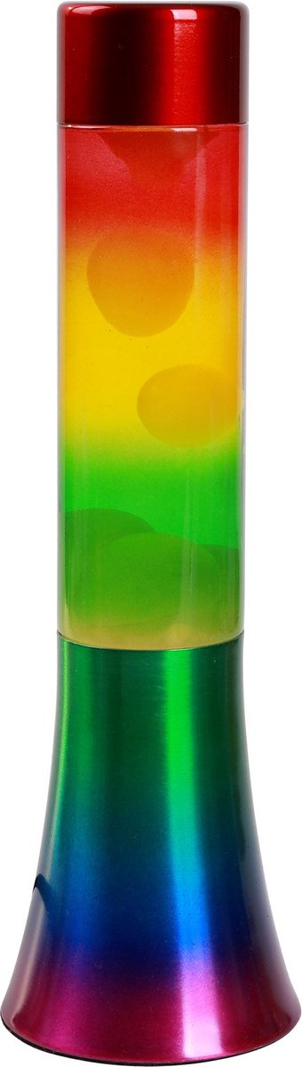 ギャラリービューアに画像をロードする, I-total lavalamp - lava lamp - sfeerlamp - 30x9 cm - glas aluminium - 25w - regenboog - xl2461

