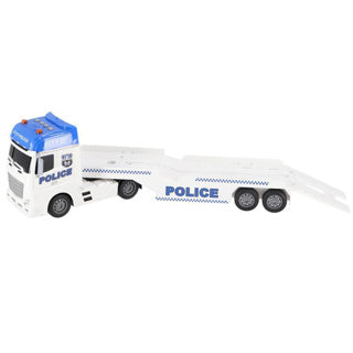 Chargez l'image dans la visionneuse de la galerie, Rapid wheels autotransporter politie met auto en helicopter met licht en geluid en frictie
