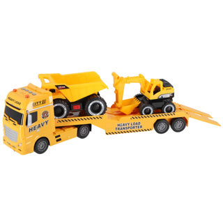 Afbeelding laden in galerijviewer, Rapid wheels autotransporter + 2 bouwvoertuigen + licht en geluid

