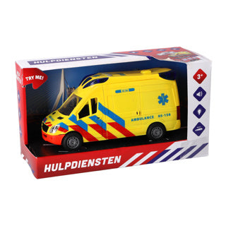 Afbeelding laden in galerijviewer, Rapid wheels ambulance auto met licht en geluid | 2 stuks
