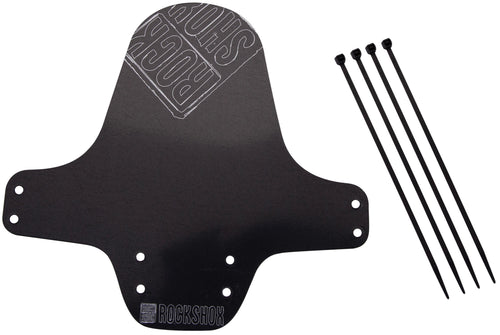 Rockshox spatlap, voorwiel fender clip-on fender rs black outline white dist.