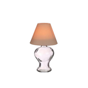 Ideas 4 seasons glazen lamp amber theelichthouder beige ø9xh16cm