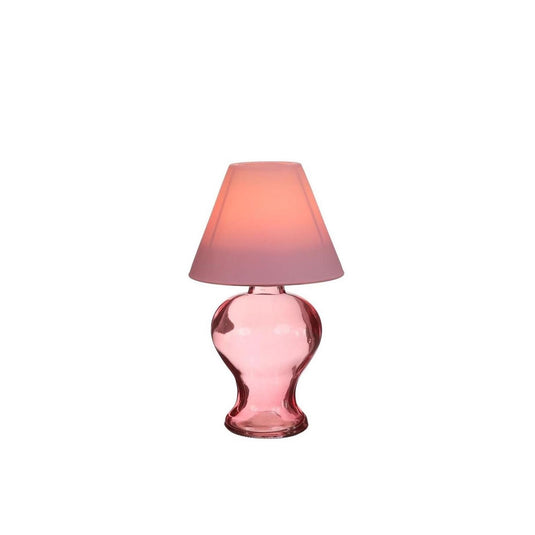 Ideas 4 seasons glas lamp amber voor theelichtje ã˜9 h.16 cm zacht roze