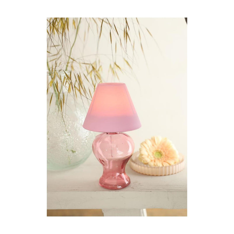 ギャラリービューアに画像をロードする, Ideas 4 seasons glas lamp amber voor theelichtje ã˜9 h.16 cm zacht roze
